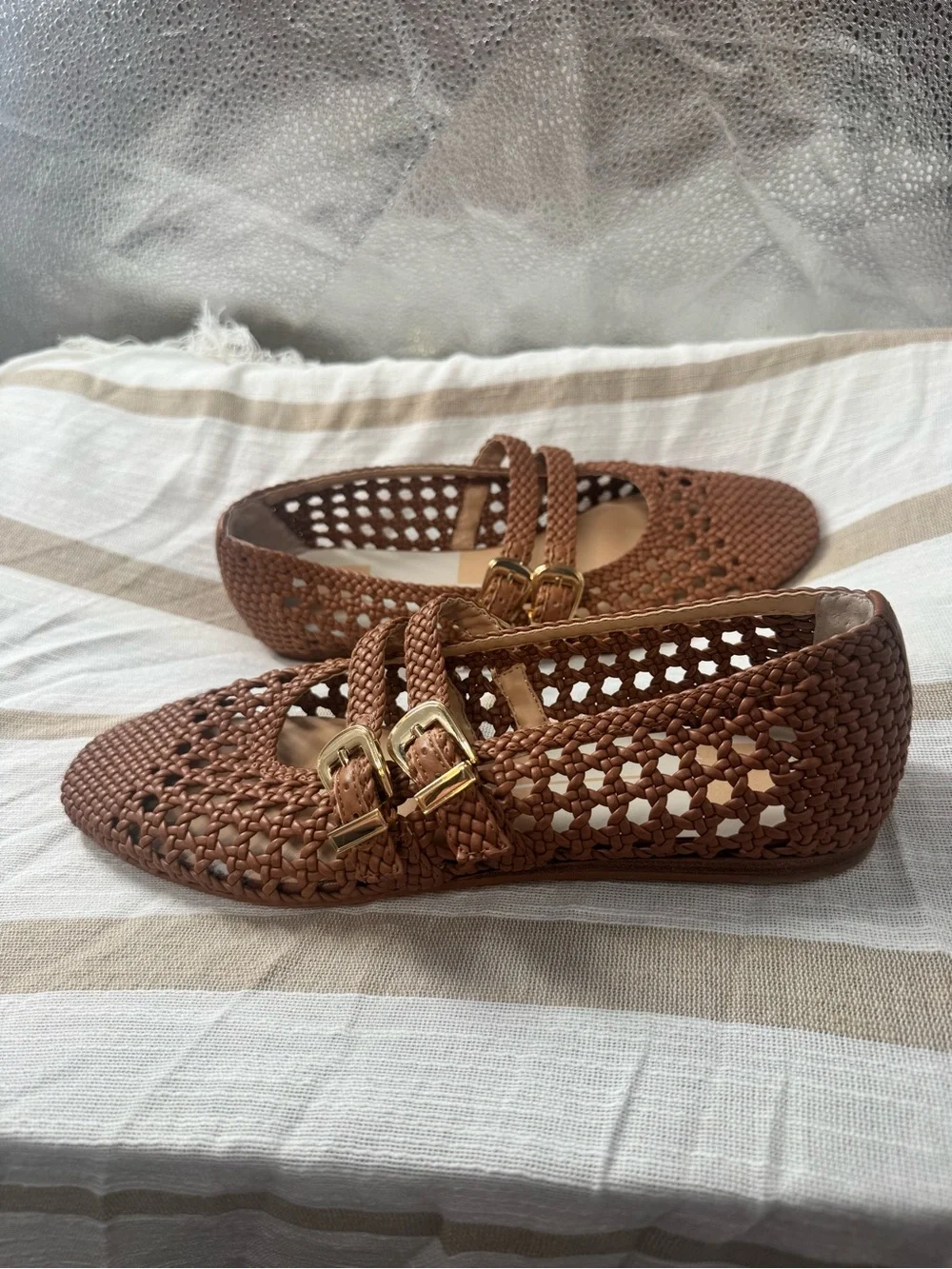 Dolce vita Baylee saddle woven Stella ballet flats 8.5